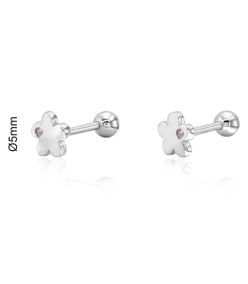 PENDIENTES LOLLIPOP PLATA 1ª LEY FLOR