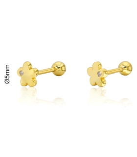 PENDIENTES LOLLIPOP PLATA 1ª LEY FLOR