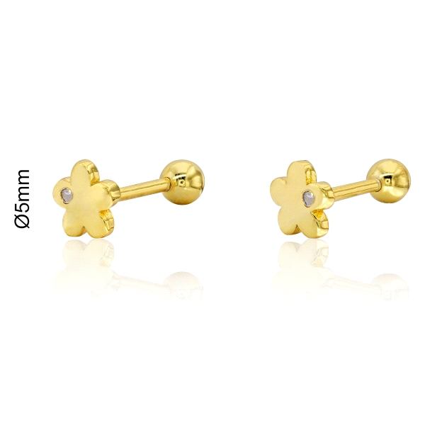 PENDIENTES LOLLIPOP PLATA 1ª LEY FLOR