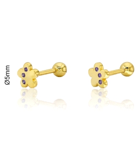 PENDIENTES LOLLIPOP PLATA 1ª LEY FLOR