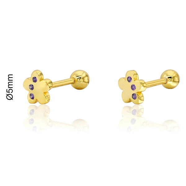 PENDIENTES LOLLIPOP PLATA 1ª LEY FLOR