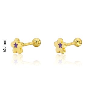 PENDIENTES LOLLIPOP PLATA 1ª LEY FLOR