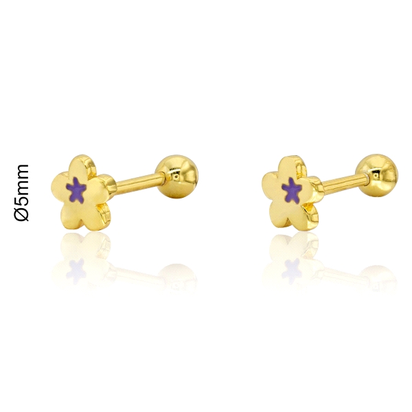 PENDIENTES LOLLIPOP PLATA 1ª LEY FLOR