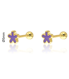 PENDIENTES LOLLIPOP PLATA 1ª LEY FLOR
