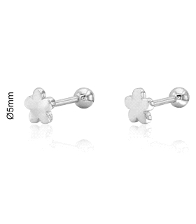 PENDIENTES LOLLIPOP PLATA 1ª LEY FLOR