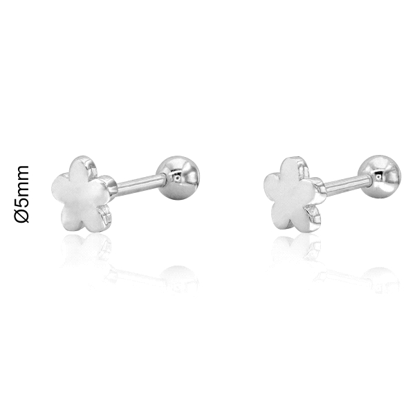 PENDIENTES LOLLIPOP PLATA 1ª LEY FLOR