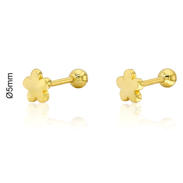 PENDIENTES LOLLIPOP PLATA 1ª LEY FLOR