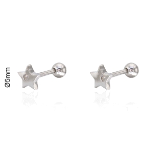 PENDIENTES LOLLIPOP PLATA 1ª LEY ESTRELL