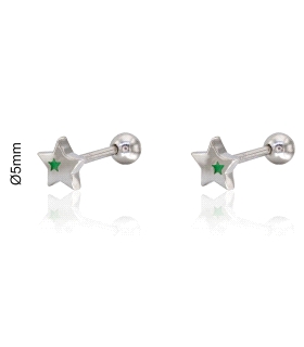PENDIENTES LOLLIPOP PLATA 1ª LEY ESTRELL