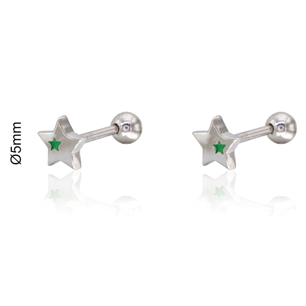 PENDIENTES LOLLIPOP PLATA 1ª LEY ESTRELL