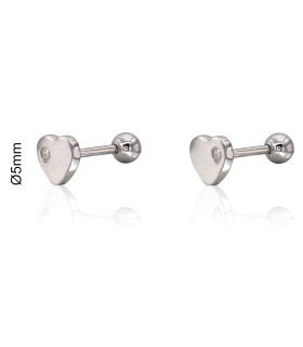 PENDIENTES LOLLIPOP PLATA 1ª LEY CORAZON
