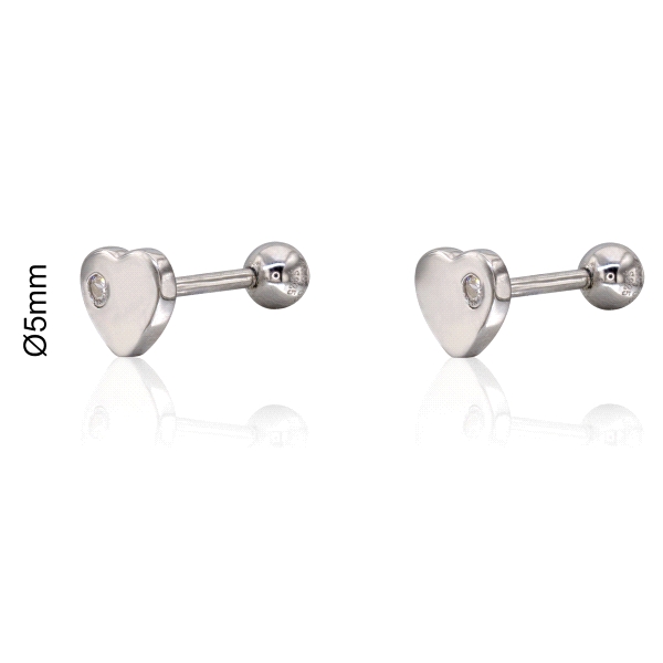 PENDIENTES LOLLIPOP PLATA 1ª LEY CORAZON