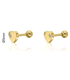 PENDIENTES LOLLIPOP PLATA 1ª LEY CORAZON