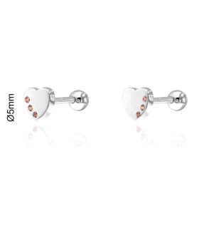 PENDIENTES LOLLIPOP PLATA 1ª LEY CORAZON