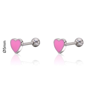 PENDIENTES LOLLIPOP PLATA 1ª LEY CORAZON