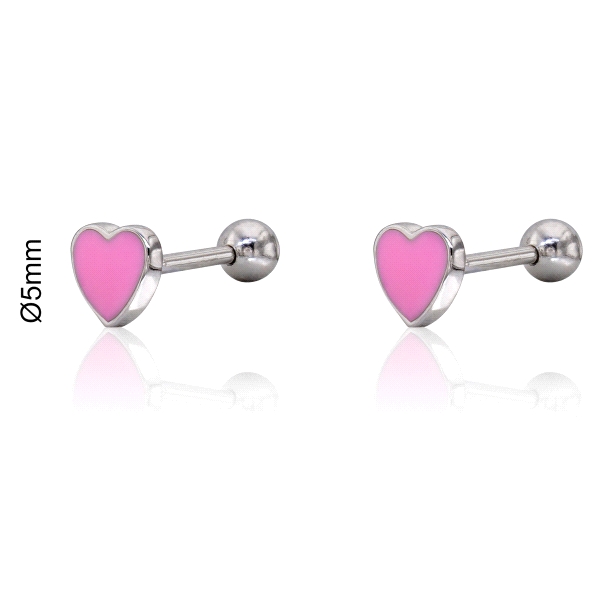 PENDIENTES LOLLIPOP PLATA 1ª LEY CORAZON
