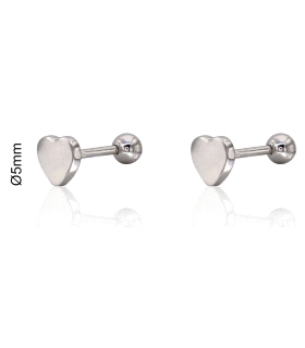 PENDIENTES LOLLIPOP PLATA 1ª LEY CORAZON