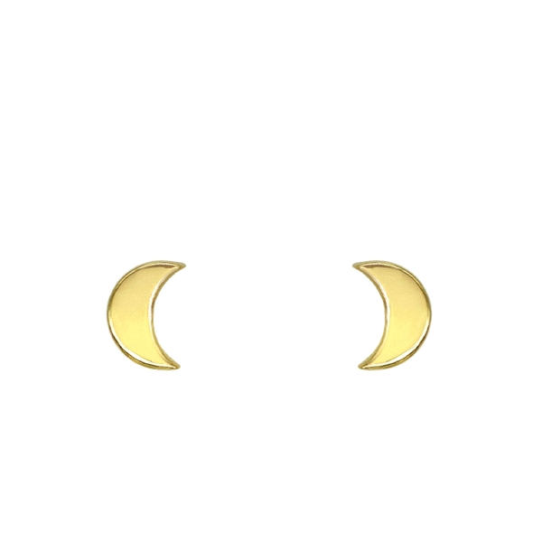 PENDIENTE LUNA PLATA 1ª LEY 4 X 6 MM.