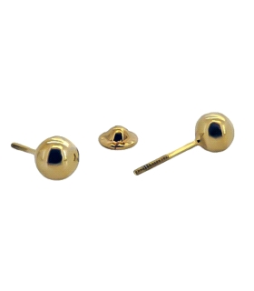 PENDIENTES BOLA PLATA PRIMERA LEY 5MM