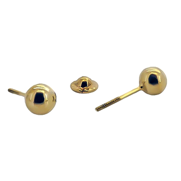 PENDIENTES BOLA PLATA PRIMERA LEY 5MM