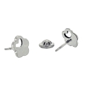 PENDIENTE FLOR PLATA 1ª LEY RODIADA 6.50