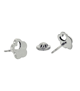 PENDIENTE FLOR PLATA 1ª LEY RODIADA 6.50