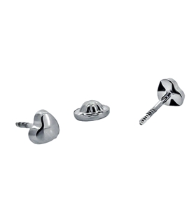 PENDIENTE CORAZON  PLATA 1ª LEY 4X4,5 MM