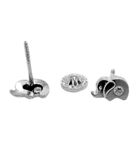 PENDIENTE ELEFANTE PLATA 1ª LEY 7X4,50