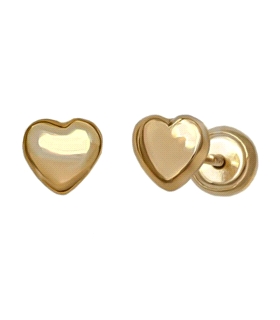 PENDIENTE CORAZON PLATA 1ª LEY CHAPADA