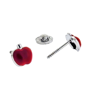 PENDIENTE MANZANA PLATA 1ª LEY ESMALTE