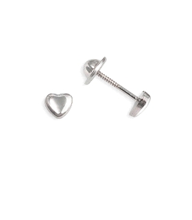PENDIENTE CORAZON PLATA 1ª LEY 4 X 4.50