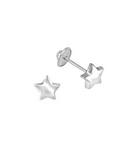 PENDIENTES NIÑA ESTRELLA PLATA 1ª LEY 6