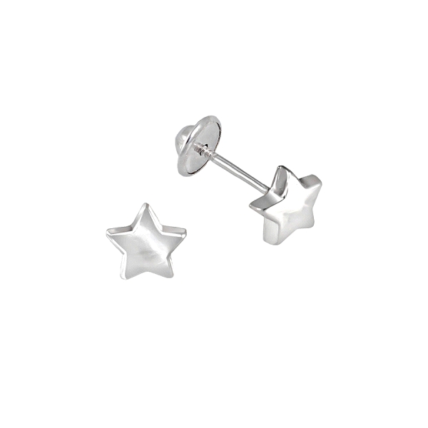 PENDIENTES NIÑA ESTRELLA PLATA 1ª LEY 6