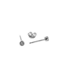 PENDIENTE UNISEX PLATA 1ª LEY RODIADO 3