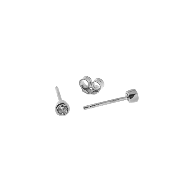 PENDIENTE UNISEX PLATA 1ª LEY RODIADO 3