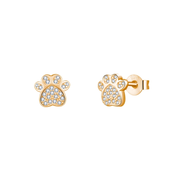PENDIENTE HUELLA ANIMAL PLATA 1ª LEY CHA