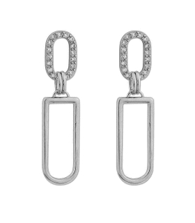 PENDIENTE MUJER PLATA 1ª LEY 44 X 11 MM.