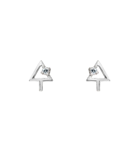 PENDIENTE TRIANGULO PLATA 1ª LEY 7 X 5.5
