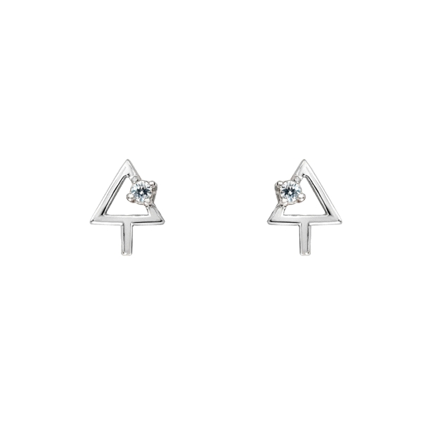 PENDIENTE TRIANGULO PLATA 1ª LEY 7 X 5.5