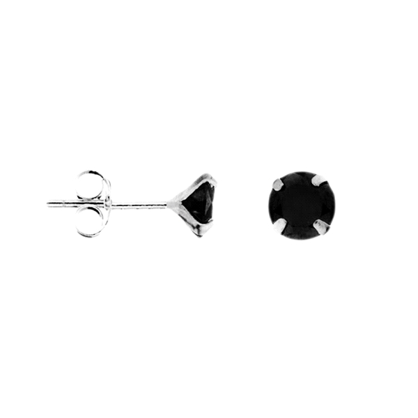 PENDIENTE UNISEX PLATA 1ª LEY 8 MM.