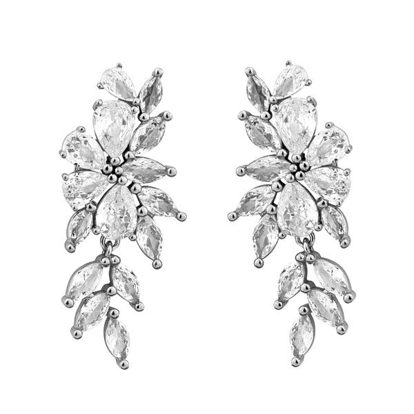 PENDIENTE NOVIA PLATA 1ª LEY 37 X 15 MM.