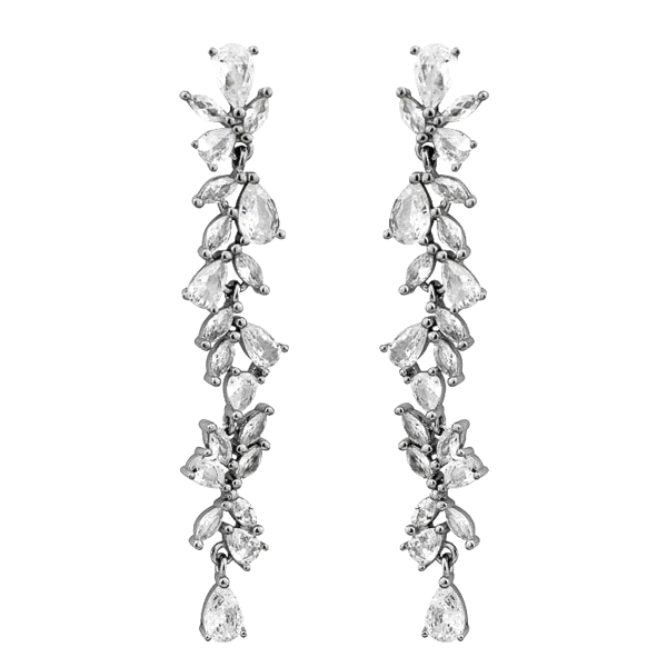 PENDIENTE NOVIA PLATA 1ª LEY 55 X 14 MM.