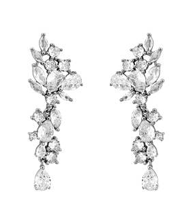 PENDIENTE NOVIA PLATA 1ª LEY 48 X 17 MM.