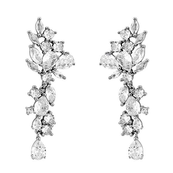 PENDIENTE NOVIA PLATA 1ª LEY 48 X 17 MM.