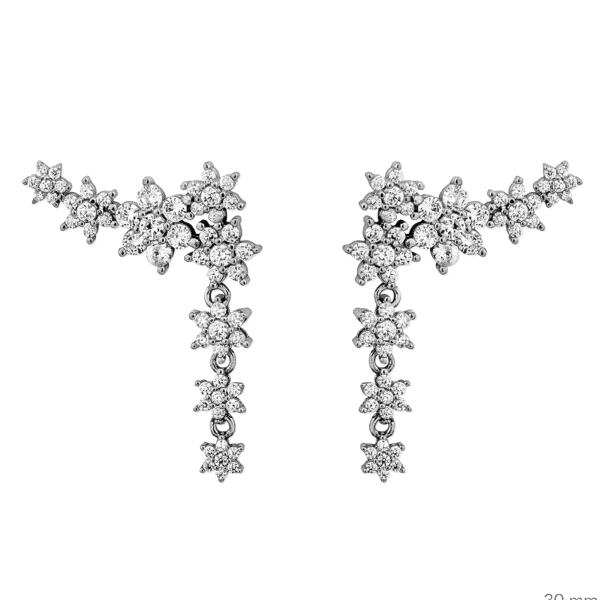 PENDIENTE NOVIA PLATA 1ª LEY 31 X 24 MM.