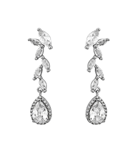 PENDIENTE NOVIA PLATA 1ª LEY 36 X 10 MM.