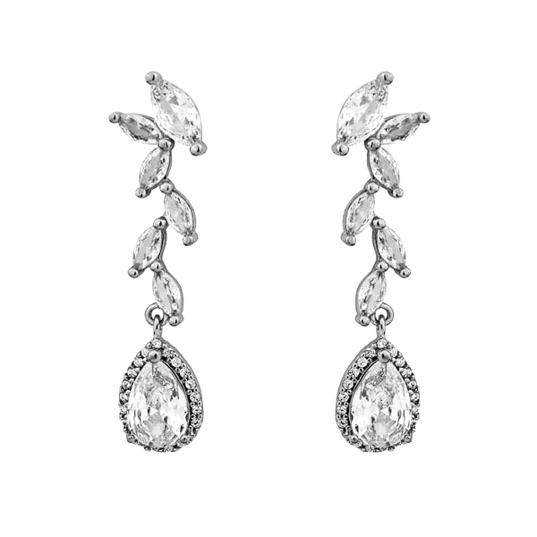PENDIENTE NOVIA PLATA 1ª LEY 36 X 10 MM.