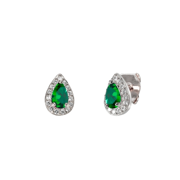 PENDIENTES CLASICO MUJER PLATA 1ª LEY 8 X 6 MM.
