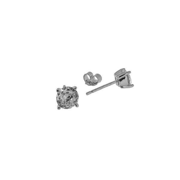 PENDIENTE UNISEX PLATA 1ª LEY 6 X 6 MM.