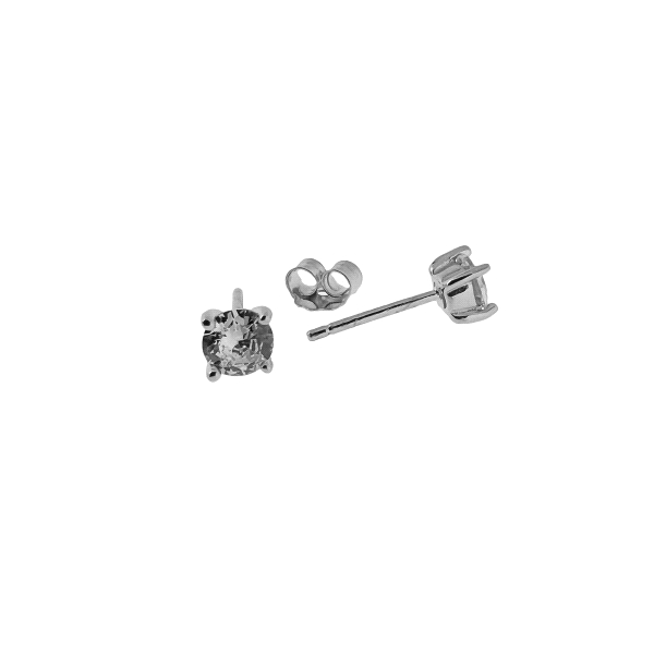 PENDIENTE UNISEX PLATA 1ª LEY 5 X 5 MM.